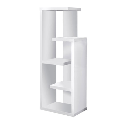 12" x 18.5" x 47.25" White  Particle Board  HollowCore  Bookcase